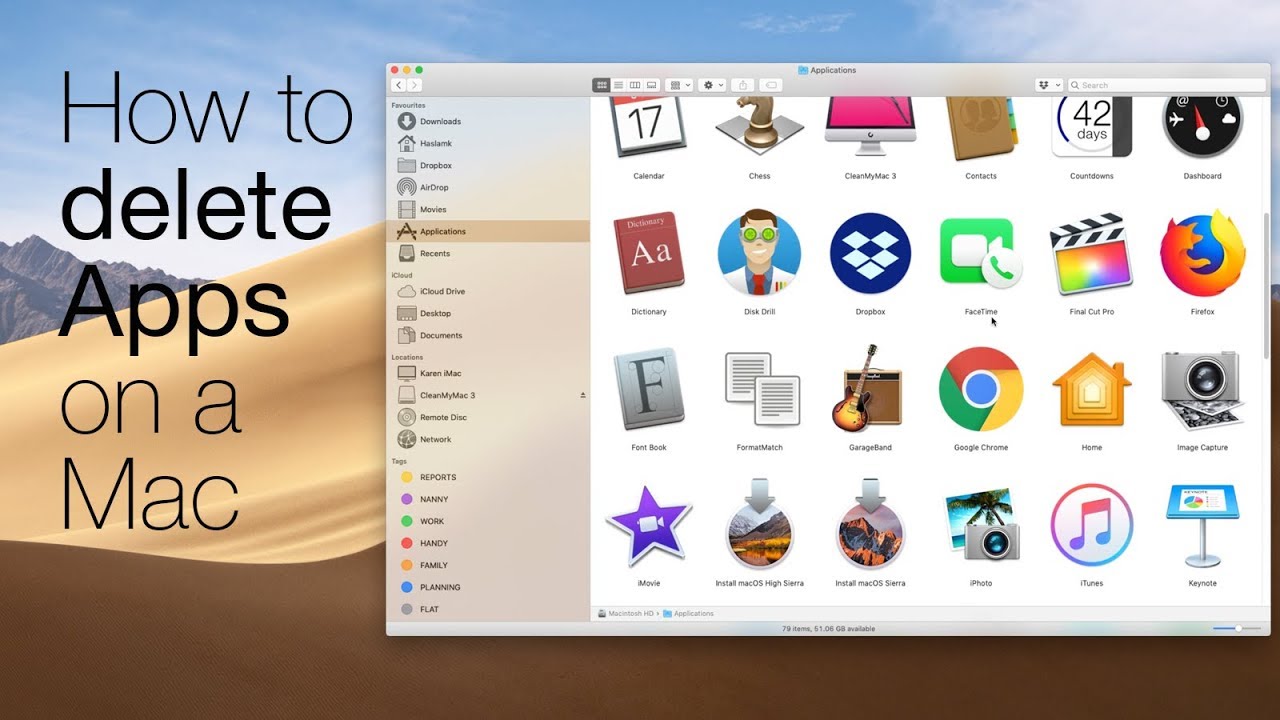 How tto delete apps from itunes on mac computer